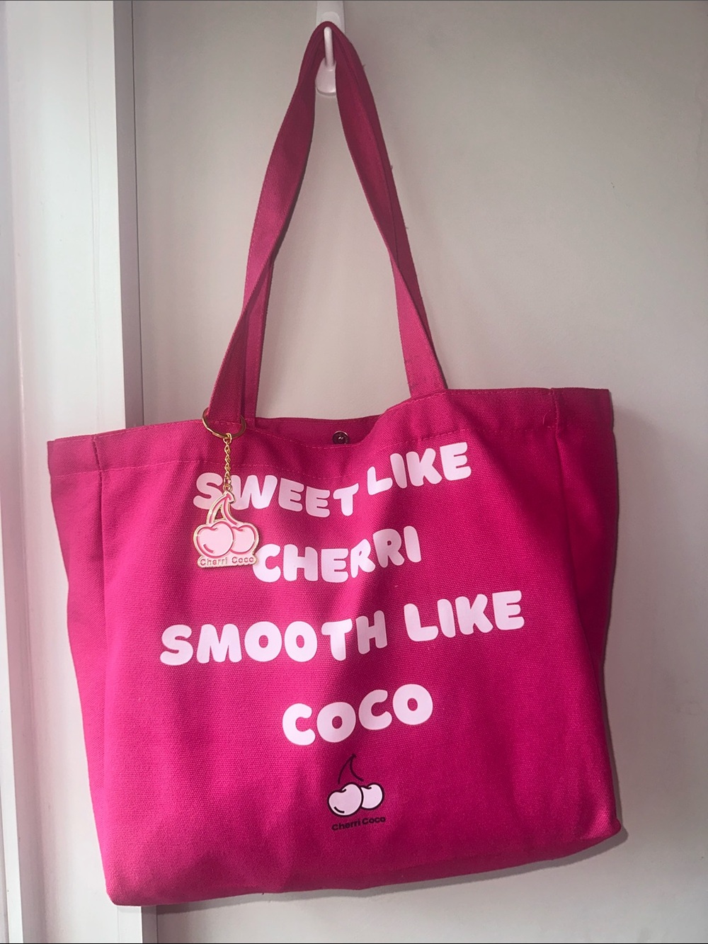 Cherri Coco - Hot Pink Canvas Tote Bag